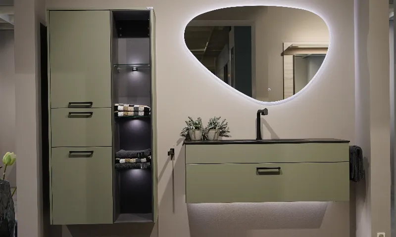 Mint und Grün als Highlight fürs Bad